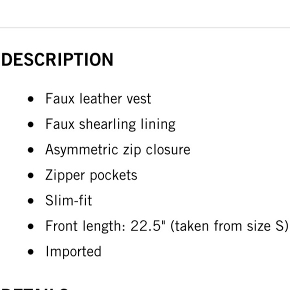 Kenneth Cole faux leather vest - Picture 4 of 4